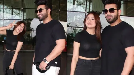 Mahira Sharma, Paras Chhabra look 'aww-dorable' as they pose together at airport