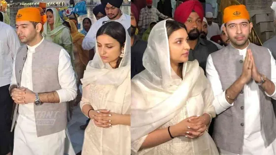 Parineeti Chopra and  Raghav Chadha Seek Blessings at Golden Temple