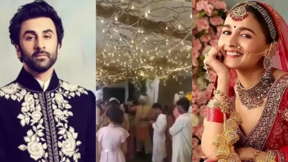 Ranbir Kapoor-Alia Bhatt wedding: Ranbir goes down on knees during 'Varmala' [Watch]