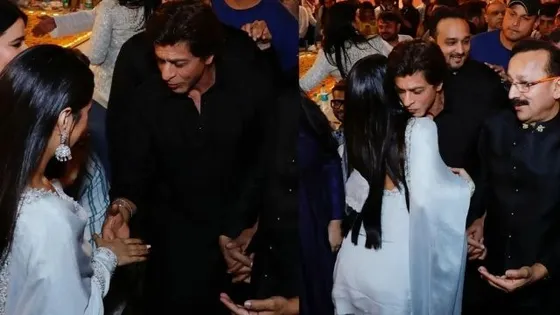 Shehnaaz Gill hugs Shah Rukh Khan at Baba Siddique's Iftaar party [Watch Video]