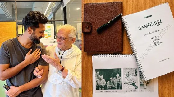 Vicky Kaushal shares a 'priceless' picture with Gulzar as he works with Meghna Gulzar