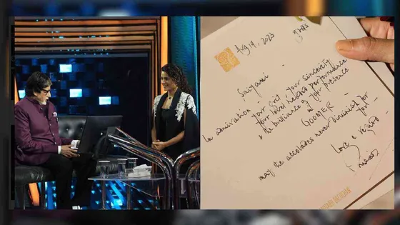 'Ghoomer' actor Saiyami Kher Receives Heartfelt handwritten note from Amitabh Bachchan