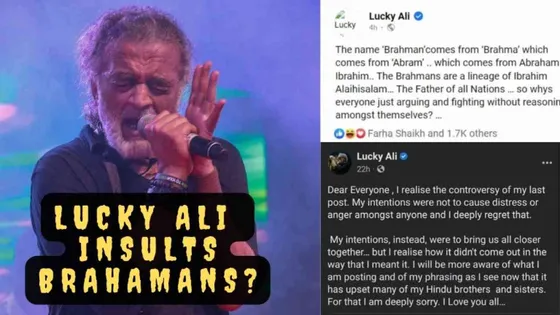 Lucky Ali Apologizes for Controversial Facebook post on Brahman, Clarifies intention to Unite People