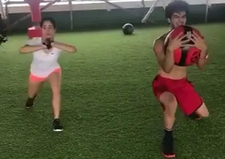 Watch Jahnvi and Ishaan Working Out Together As Proper Fitness Buddies