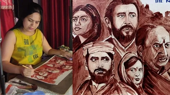 OMG, Unbelievable! Woman makes poster of 'The Kashmir Files' with BLOOD