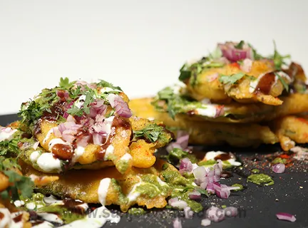 Palak Pakora Chaat