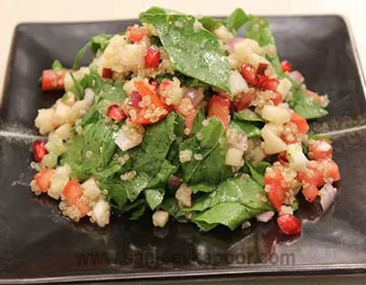 Quinoa Pomegranate and Spinach Salad
