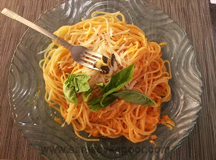 Cheese Sauce Spaghetti