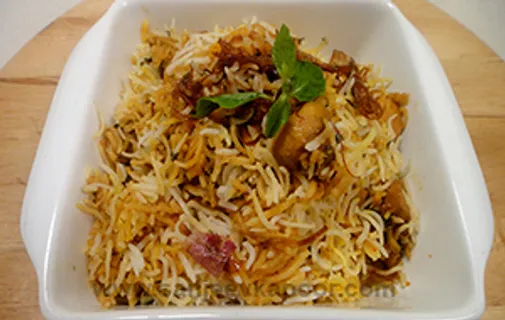 Mushroom and Babycorn Biryani