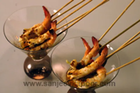 Grilled Prawns With Spicy Lemon Dressing