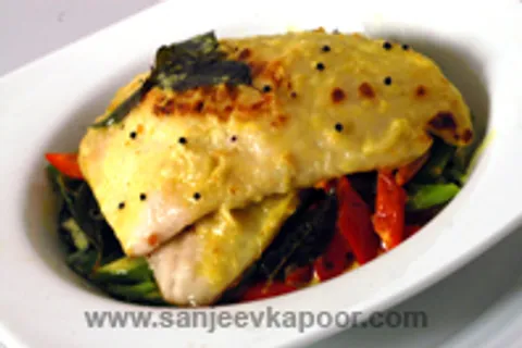 Grilled Fish With Curried Coconut Sauce
