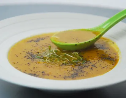 Roasted Carrot and Corn Soup