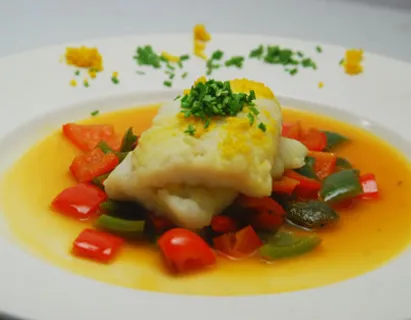 Steamed Fish with Orange Sauce