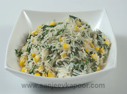 Corn And Spinach Rice