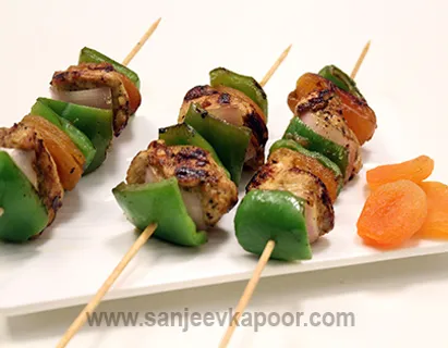 Apricot Chicken on Skewers