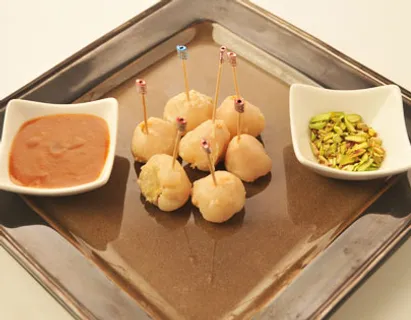 Lychees Stuffed With Kesari Mava