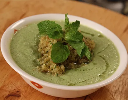 Cold Cucumber Soup with Quinoa
