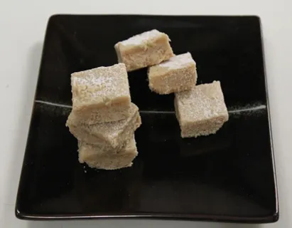 Lemon Coconut Tofu Squares