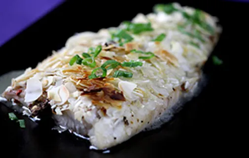 Almond Crusted Fish with Lemon Butter Sauce