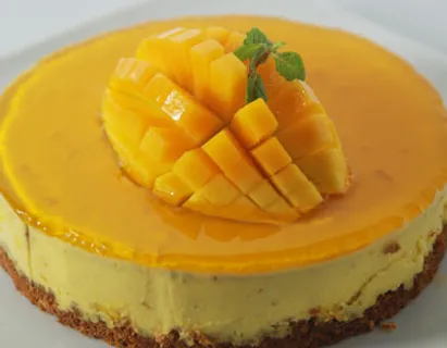 Mango Cheesecake With Oats