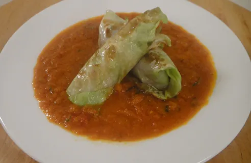 Cabbage Rolls in Tomato Gravy