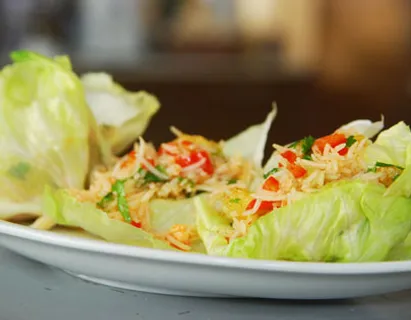Pineapple And Rice In Lettuce Wraps