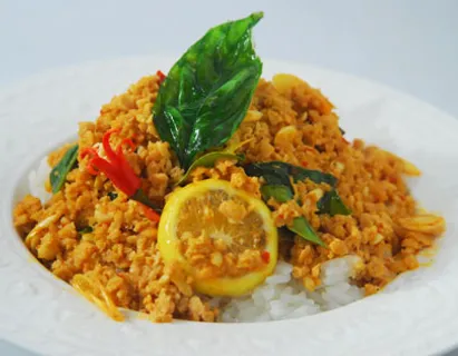 Thai Style Vegetarian Mince with Thai Rice