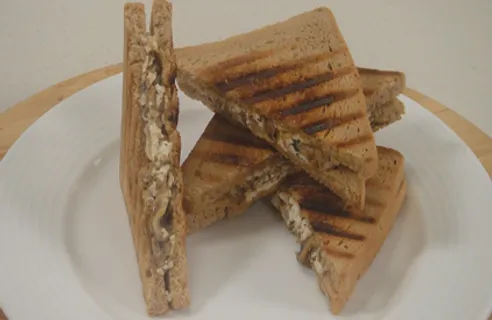 Paneer and Mushroom Sandwich