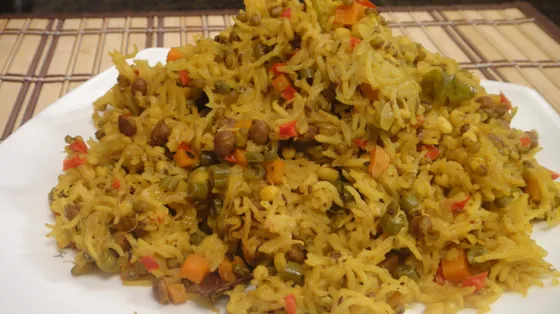 Mixed Sprout Pulao 