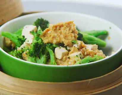 Steamed Tofu with Chicken Mince