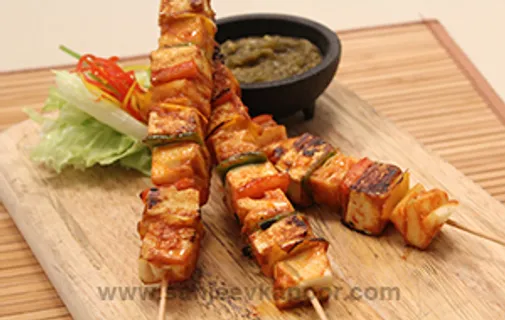 Pineapple and Cottage Cheese Skewers with Roasted 