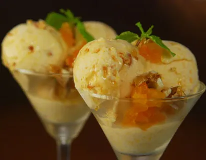 Apricot And Nougat Ice Cream