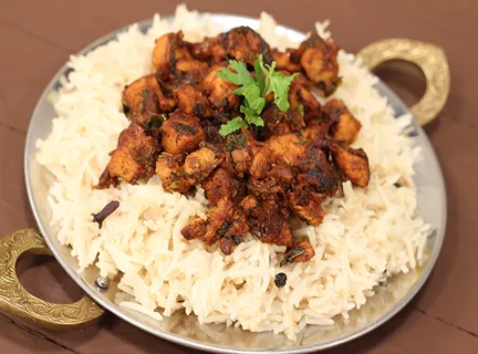 Fried Chicken and Caramelised Onion Rice - SK Khaz
