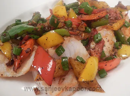 Pan Seared Fish with Chilli, Garlic, Soy