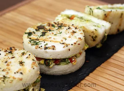 Grilled Dhokla Sandwich