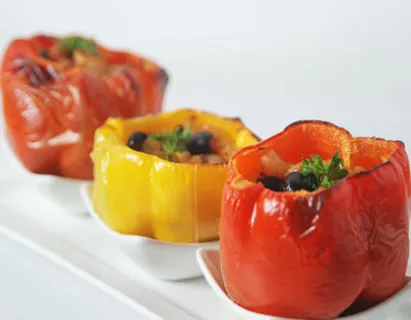 Pasta Stuffed Bell Peppers