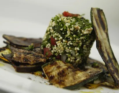 Millefeuille Of Tabbouleh And Grilled Vegetables