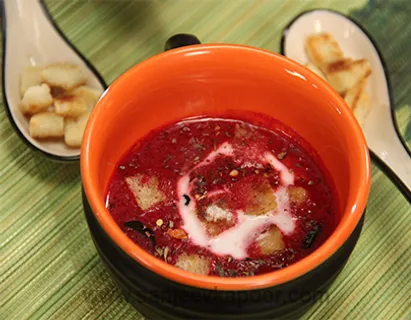 Beetroot, Apple and Coconut Soup
