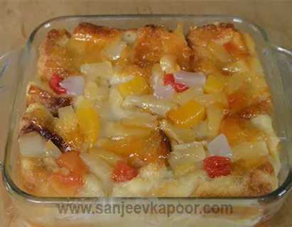 Fruit Bread Pudding for Christmas