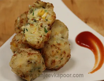 Jain Cheesy Corn Rice Ball