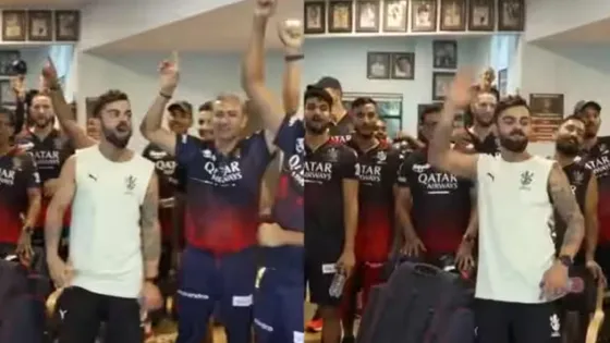 दिल्ली के खिलाफ जीत के बाद वायरल हुआ RCB के ड्रेसिंग रूम का वीडियो, ऐसे मना जश्न