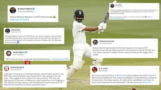 टीम इंडिया में रहाणे की वापसी के बाद खुशी से झूम छठे फैंस, ट्विटर पर लगा बधाइयों का तांता