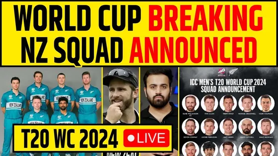 🔴BIG BREAKING- NEW ZEALAND SQUAD ANNOUNCED FOR T20 WORLD CUP 2024- 15 PLAYERS