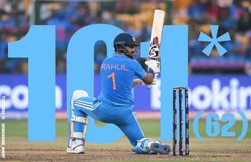 KL Rahul Smashes Fastest World Cup Hundred by an Indian during 2023 World Cup IND vs NED Clash