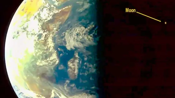 Aditya-L1 takes a Selfie and Images of Earth and Moon