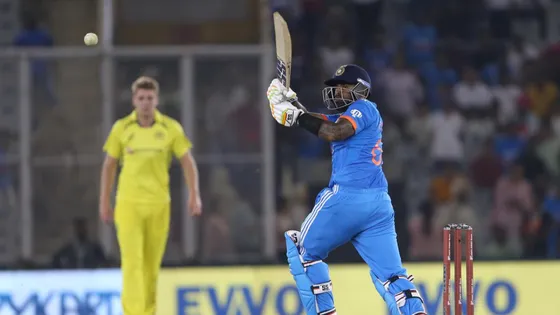 SKY's Stellar Performance during IND vs AUS 2nd ODI: Smashes Four Consecutive Sixes