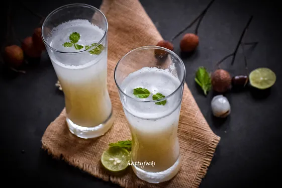 Litchi lemonade recipe - Litchi ginger lemonade - Beverages - Hatty Foods