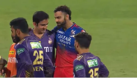 WATCH: Virat Kohli, Gautam Gambhir End Rift Rumours With Heartwarming Hug During RCB vs KKR Clash