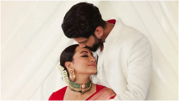 Sonakshi Sinha Wedding Photos kissing Zaheer says it was like universe came together for two people in love