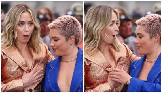 Florence Pugh Saves Emily Blunt From Nip Slip on Red Carpet